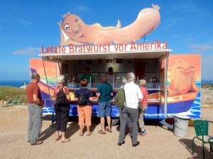 Last Bratwurst Before America, Sagres, Portugal
