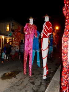 Moko jumbies at Jump Up