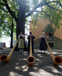 Alphorns at Lindenhof, Zürich