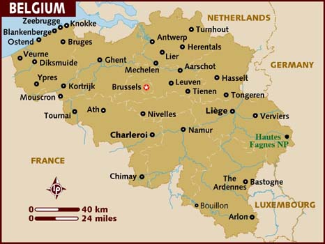 Belgium map