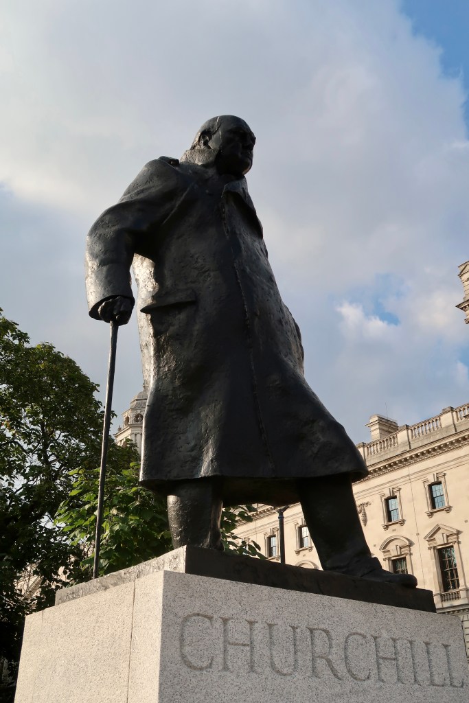 Statue of Winston Churchill, Parliament Square, London UK