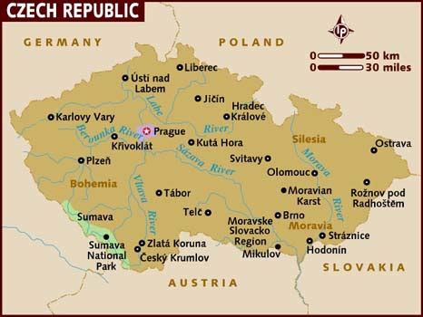 Map, Czech Republic