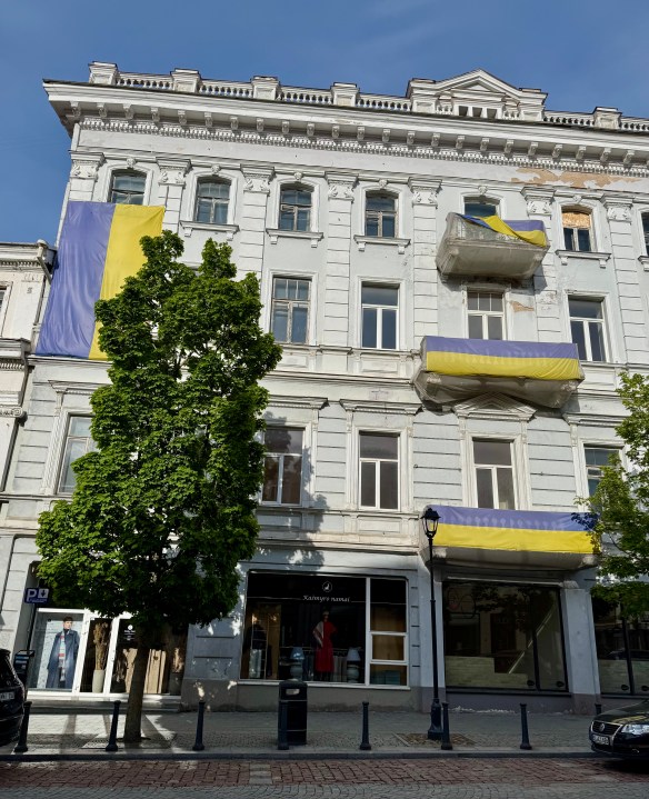 Ukrainian flags, Vilnius, Lithuania